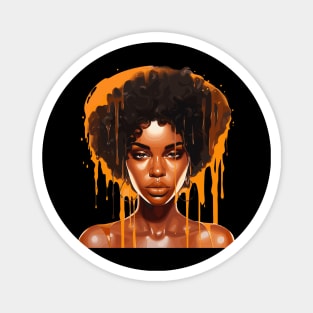 Afrocentric Woman Dripping With Melanin Magnet